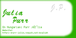 julia purr business card